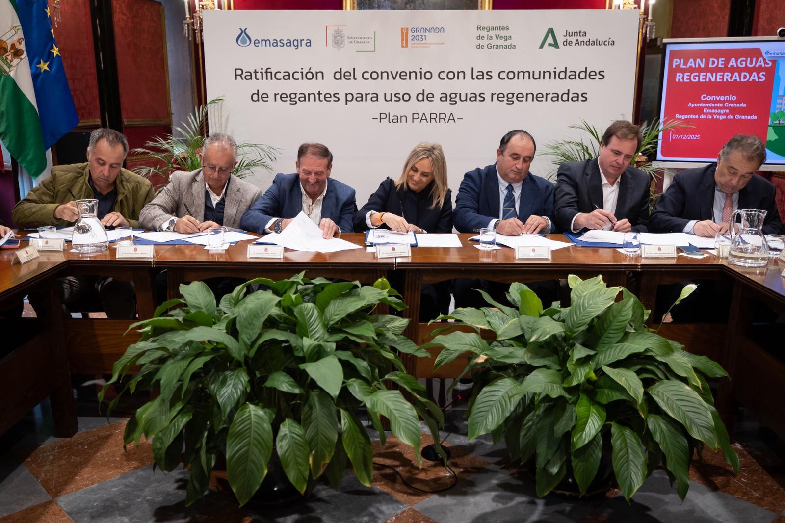 granada-ayuntamiento-emasagra-y-regantes-sellan-un-gran-pacto-hidrico-9-millones-de-m%c2%b3-de-agua-regenerada-al-ano-equivalente-a-un-embalse-como-quentar