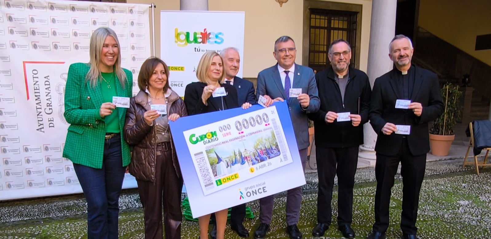 cinco-millones-de-cupones-de-la-once-difundiran-la-semana-santa-granadina-en-su-centenario