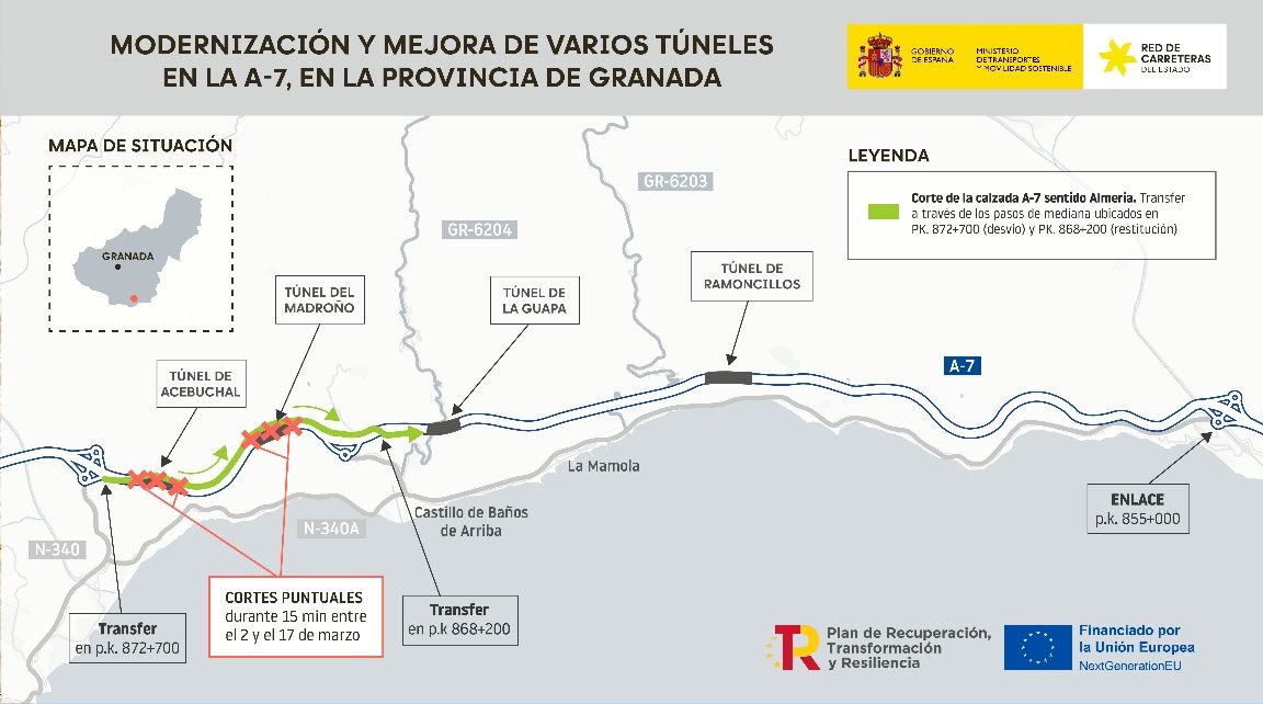 motril-mejoras-en-los-tuneles-de-la-costa-de-granada-provocaran-cortes-puntuales-de-trafico-hasta-finales-de-marzo