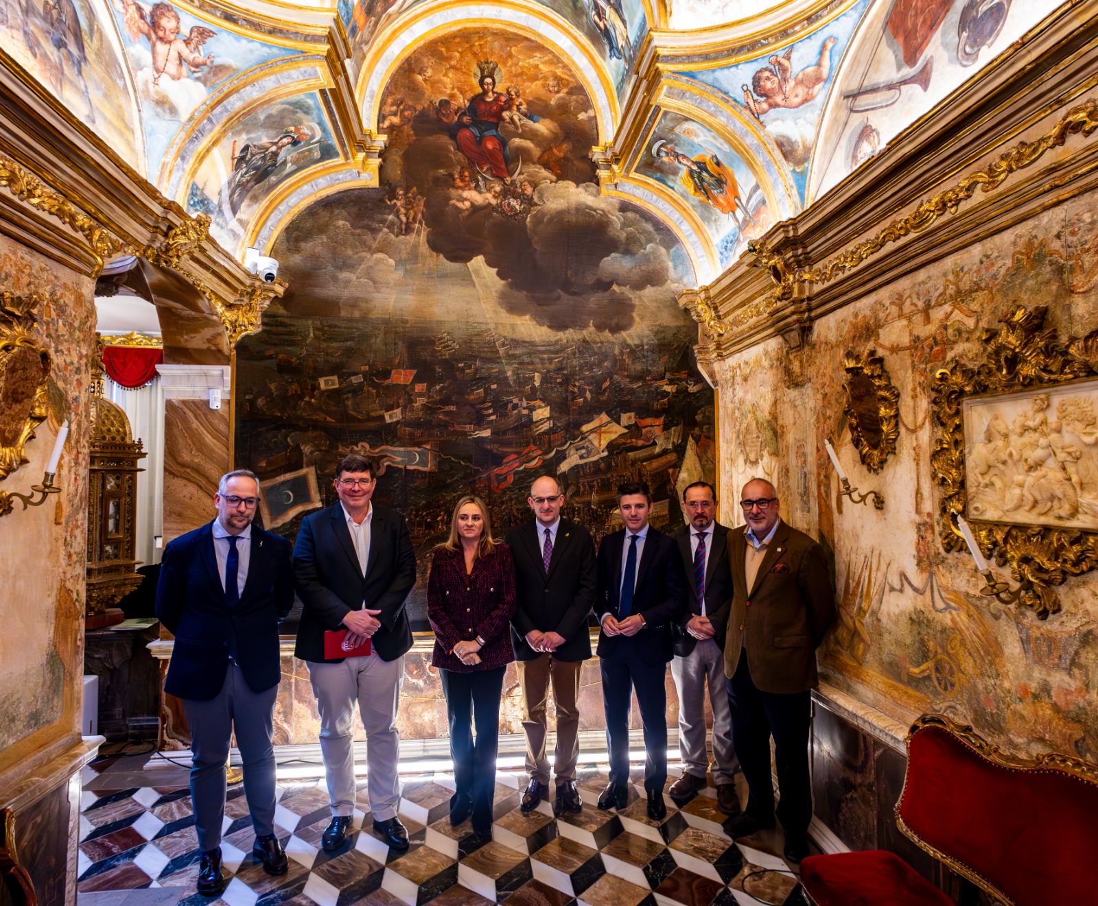 granada-world-monuments-fund-destina-40-000-euros-a-restaurar-el-lienzo-de-la-batalla-de-lepanto-en-santo-domingo-y-las-portadas-de-la-iglesia-de-san-miguel-bajo