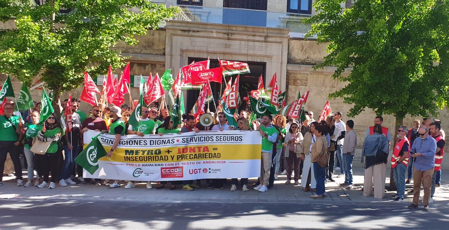 paros-en-el-metro-de-granada-por-el-bloqueo-del-convenio-y-la-perdida-salarial-de-la-plantilla