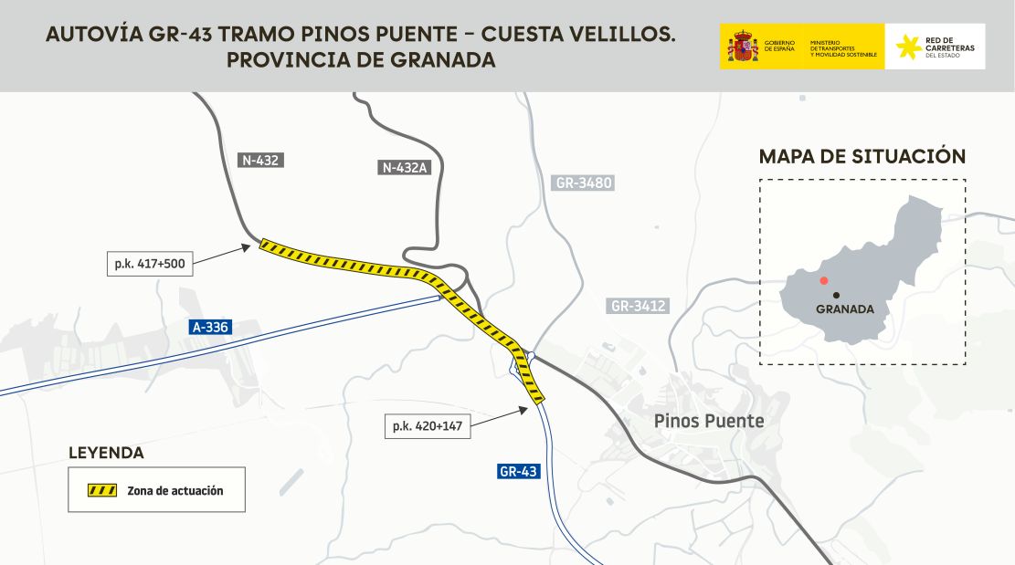 el-gobierno-licita-por-17-millones-la-redaccion-del-nuevo-tramo-de-la-gr-43-en-granada-entre-pinos-puente-y-cuesta-velillos