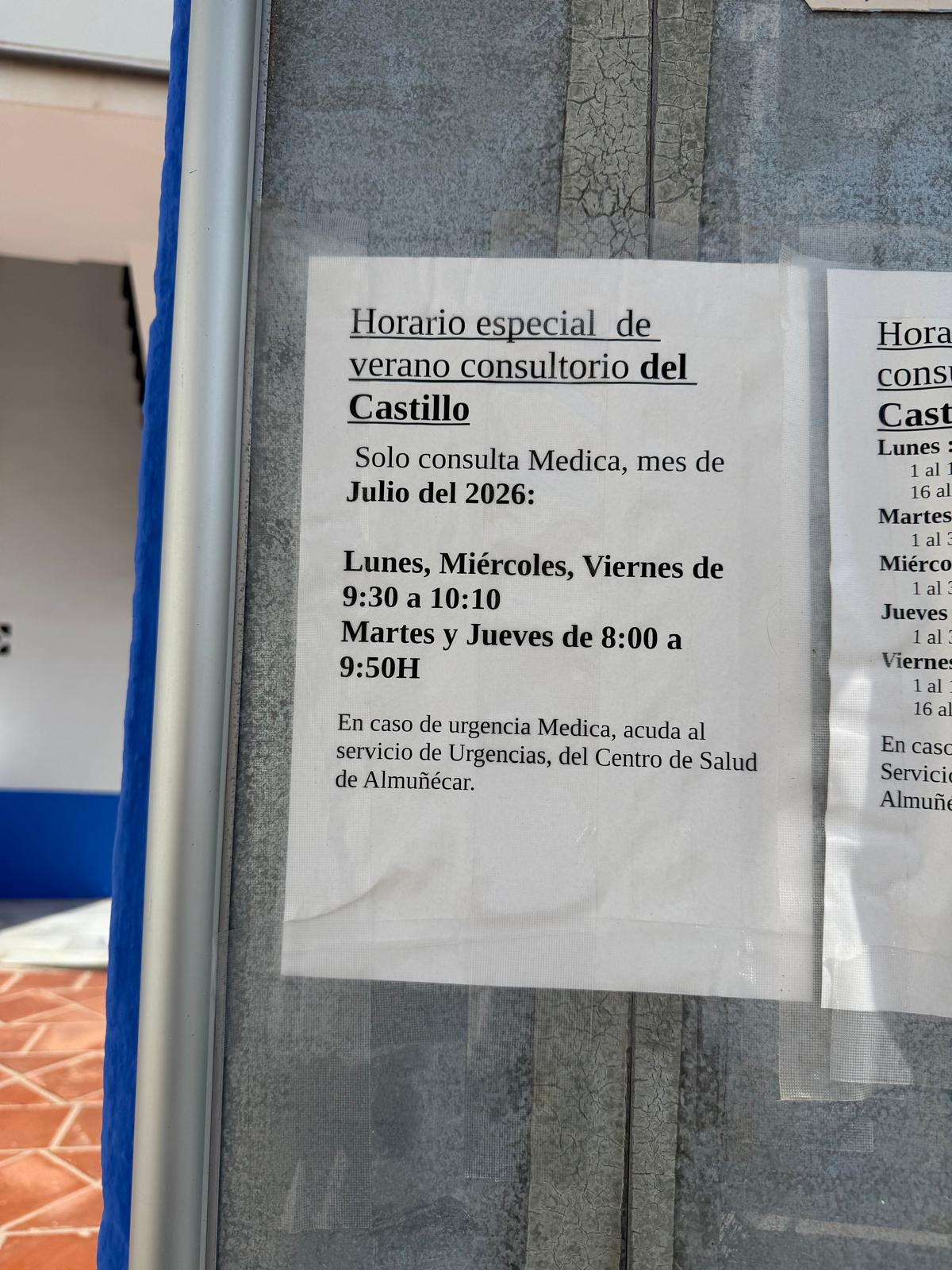 almunecar-convergencia-andaluza-alerta-de-la-reduccion-de-horarios-en-los-consultorios-del-castillo-y-los-marinos-y-teme-su-cierre-definitivo