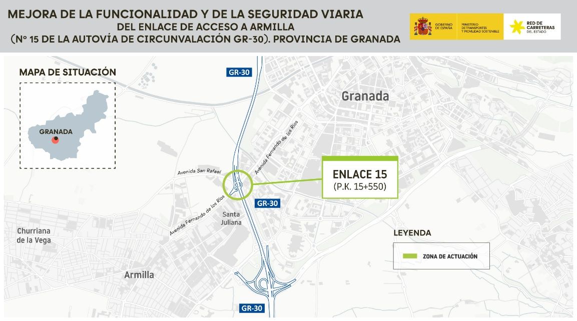 granada-transportes-licita-la-redaccion-del-proyecto-para-mejorar-el-enlace-de-armilla-con-la-gr-30-que-cuenta-con-una-inversion-de-40-millones-de-euros